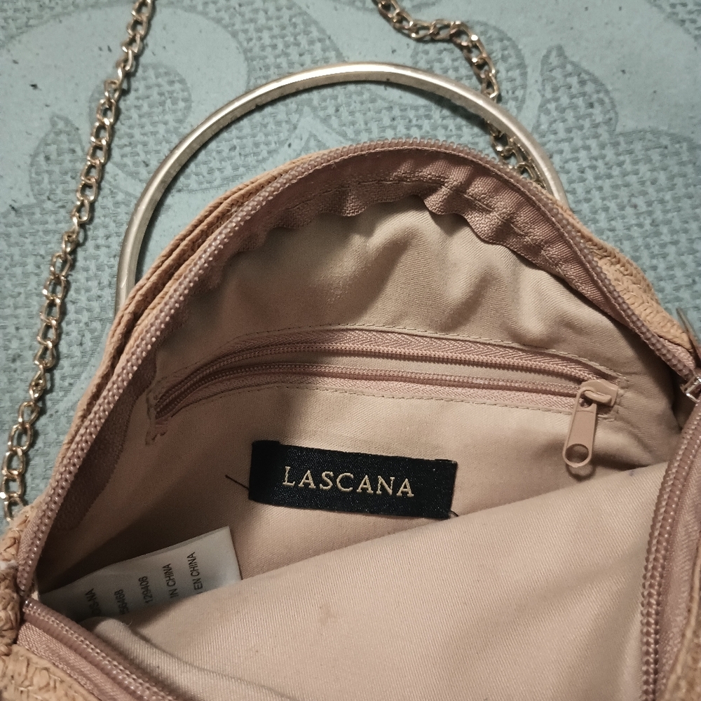 LASCANA Natural Tone Mini Shoulder Bag with Chain Handle